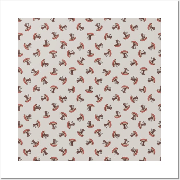 Mushroom Pattern Wall Art by Velvet Earth